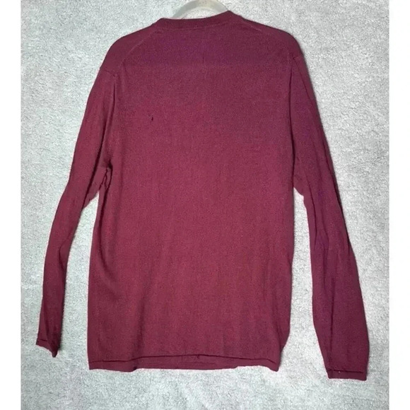 Artefact Men's Red Merino Wool Sweater Small Hole Comfortable - Large - Picture 6 of 7
